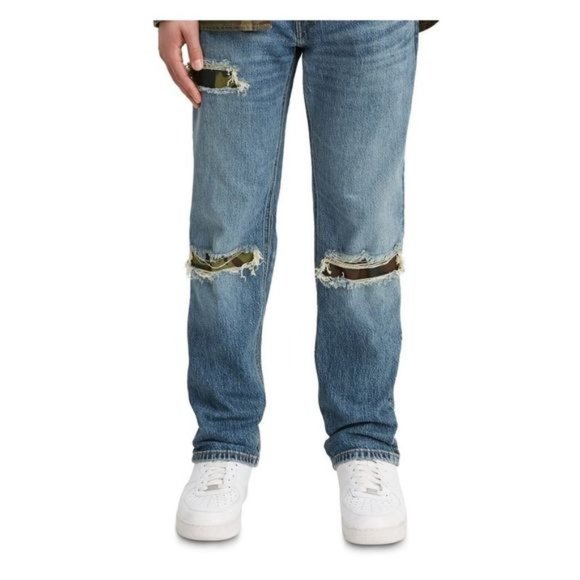 Levi's Men's 541 Athletic Fit Ripped Jeans Blue Size 36x30 - Picture 3 of 4